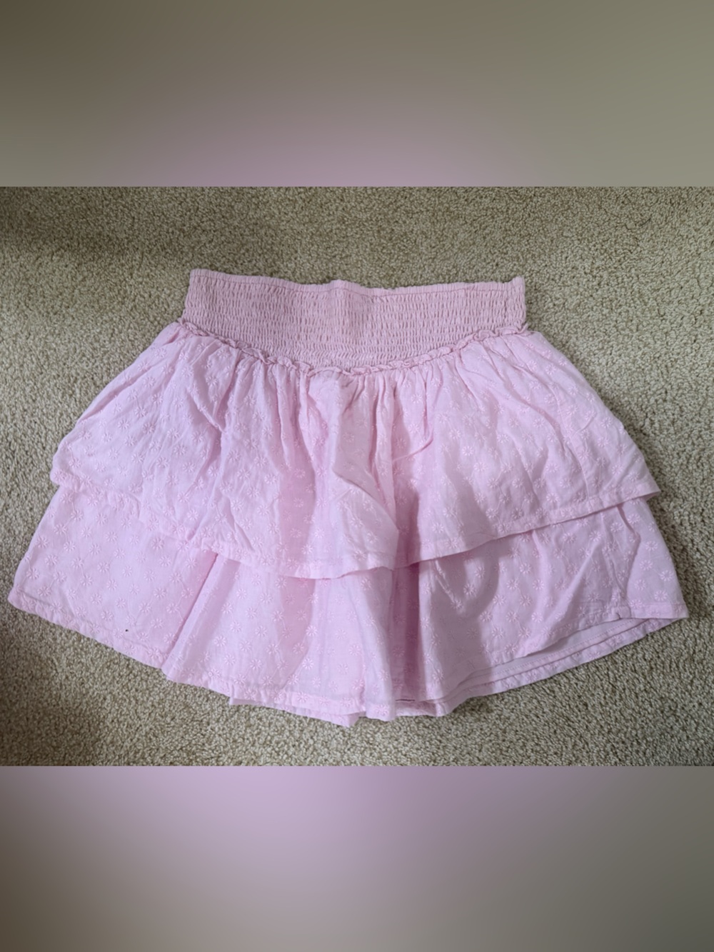Hollister Light Pink Tiered Mini Skirt